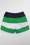 Men's Mesh Swim Shorts with Pockets in Navy Blue, Green and White - 2