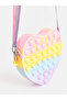 Girl's Shoulder Bag with Mixed Heart Figures - 3