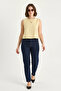 Women's Sleeveless Linen Yellow Blouse - 3
