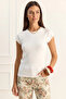 Women's Cotton Short Sleeve Ranglan t Shirt White - 5