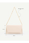 Cream Shk350 Chain Strap, Magnetic, 3 Compartments, Women's Evening Dress and Clutch, Hand and Shoulder Bag - 6