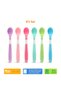 Fixed Vacuum Feeding Plate |   6 Months+, 3-Compartment Pink and Soft Tip Colored Baby Spoons Set of 6, Set of 2 - 3