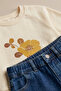 Girls' Floral Printed Sweatshirt and Jogger Pants Set - 4