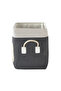 Laundry Basket Square 40x30cm 2 Tone Rope Plain Dark Grey - 3