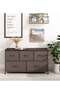 TV Table TV Cabinet Dressing Table with 5 Drawers Large Capacity Storage Cabinet Clothes Cabinet Bedroom Storage Cabinet (Brown)