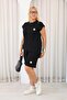 Plus Size Shorts Set with Crest Detail - 5