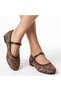 Floral Embroidered Tulle Ballerinas - Stylish Mary Jane Buckle Casual Women's Shoes - 2