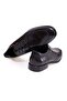 Black Color Lace-Up Genuine Leather Leather Sole Men's Shoes - 2