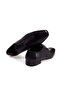 Black Color Lace-Up Genuine Leather Men's Shoes - 3