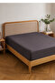 100% Cotton Satin Double Elastic Sheet Set Anthracite (160X200X35 cm) - 2