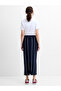 Women Sunday Sweat Striped Midi Skirt - 3