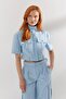Double Suit with Belt and Pocket Detail in Blue - 4