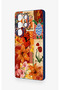 Samsung S25 Ultra Compatible Orange Lily Patterned Silicone Case - 4