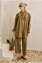 Drawstring Effect Suit Khaki - 3