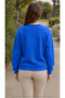Women's Double Heart Printed Round Neck Long Sleeve Sweatshirt - 2