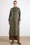 Shirt Collar Double-Breasted Water-Repellent Trench Coat Khaki 6819 - 4