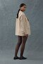 Beige blazer suede jacket with pocket detail - 5