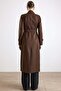 Cape Detailed Double-Breasted Water-Repellent Trench Coat Brown 6890 - 7