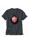 Vintage Botanical Pomegranate Patterned Print T-Shirt - Smoked - 5