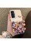 Samsung Galaxy A25 Compatible Silicone Edge Hard Back Case Couple Phone Case with Floral Pattern - 3