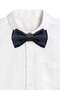 Navy Blue Jacquard Adjustable Satin Kids and Baby Bow Tie - 4