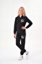 3-Piece Girls' Printed Zippered Hooded Double Pocket Tracksuit Set - 2
