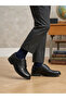 Black Matte Rubber Laced Classic Boys' School Shoes - 2