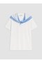 Rmz Gi̇yi̇m Farkiyla Shawl Detailed 100% Cotton Women's T-Shirt - 2