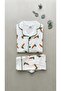 Ml 8627 Girl's 100% Cotton White Carrot Combed Cotton Button-Down Pajama Set - 3
