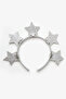 Le Mabelle Girl's Glitter Star Crown Silver