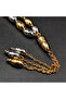 Two-Tone Metallic Prayer Beads – Gold & Silver Oval Tasbih - 7