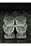 5-Piece Silver Avena Glass Bowl Set – Crystal Patterned Ice Cream and Dessert Bowl with Square Tray - 7