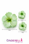 Set of 3 Sun Yellow Japanese Rose Hibiscus Flower Hairpin Buckle Set - Hawaiian Summer Beach Hair Clip - 3