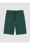 Green Regular Fit Men's Pajama Bottom Shorts