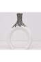 Modern U-Shaped Ceramic Decorative Vase, White and Black Speckled