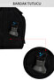 Unisex Black Fabric Backpack 26Sbd30096F - 5