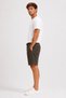 Men's 100% Khaki Linen Shorts, Lace-Up Waist, 3 Pockets, Relaxed Fit, Wide Leg, Casual Summer Shorts - 4