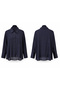 Merwish Stone Detail Cotton Shirt 1653 Navy Blue - 2