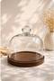 Cake serving tray with glass lid - 2