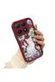Mi 15t Compatible Case Camera Protective Case with Cat Design Burgundy Lover Couple Silicone Phone Case - 2
