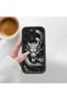 iPhone 16 Pro Compatible Black Moon and Stars Case Camera Protector Lover Couple Case Silicone Phone Case - 6