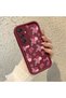 Samsung Galaxy A16 Compatible Case Camera Protector Floral Pattern Burgundy Dear Couple Silicone Phone Case - 2