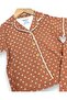 Girl's Summer 2-3-4-5-6 Years Old Floral Printed Double-Breasted Collar Nightgown Pajama Set - 4