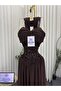 brown chiffon evening dress - 2