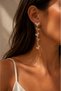Gold Heart Asymmetric Earring Set – Stylish Women's Earrings with Zircon Stones, Both Hanging and Non-Hanging Styles - 2