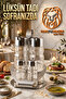 4-Piece Stainless Steel Stand Glass Oil Bottle Vinegar Bottle Salt and Pepper Shaker Set Menaj Set 723501 - 5