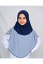 Girls Hijab for Kids – Stylish Two-Tone Modest Islamic Headscarf for Muslim Girls, Kids Hijab with Decorative Pearl Details & Scalloped Trim - 2