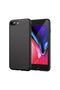 Apple iPhone 7 Plus Compatible Silicone Case Pastel Color Tone Flexible Cover with Camera Protection Black