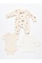 Newborn Hospital Release 10 Piece Star Moon Patterned Cotton Baby Set 0-3 Months - 2