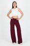 Waffle Wrinkled Fabric Wide Leg Trousers